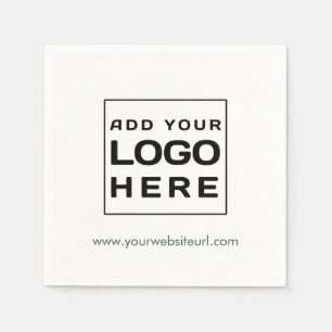 Add Business Brand Logo Coworkers Paper Napkins