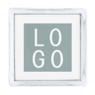 ADD BUSINESS COMPANY LOGO BRAND WEBSITE SAGE WHITE SILVER FINISH LAPEL PIN