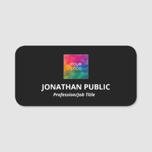 Add Business Company Logo Here Template Custom Name Tag