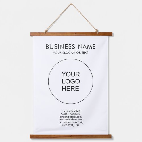 Add Business Company Logo Text Custom Template Hanging Tapestry