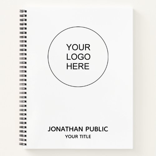 Add Business Company Logo Text Here Customize Notebook