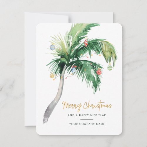 Add Business Corporate Logo Christmas Holiday Card