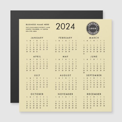 Add Business Logo 2024 Calendar Company Swag