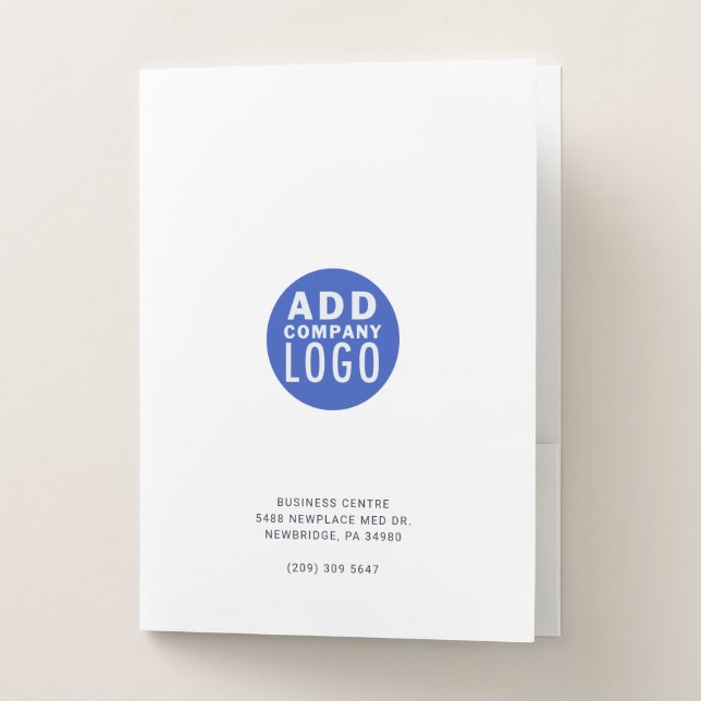  Add Business Logo and Business Address Custom Pocket Folder (Front)