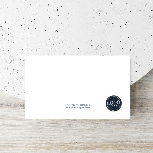 Add Business Logo and Company Office Employees Note Card