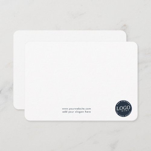 Add Business Logo and Company Office Staff Note Card