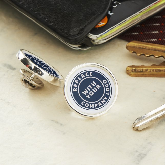 Add Business Logo and Company Swag Lapel Pin (In Situ)