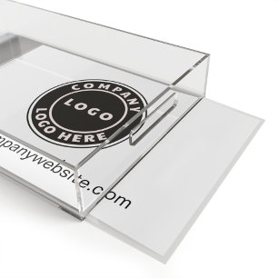 Add Business Logo and Company Website Acrylic Tray