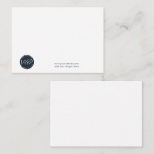Add Business Logo and Company Website Coworkers Note Card