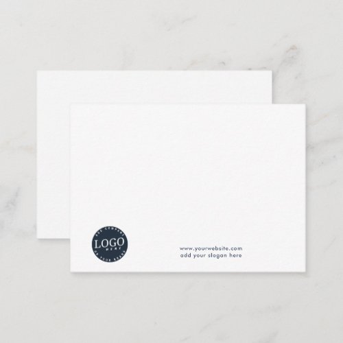 Add Business Logo and Company Website Coworkers Note Card