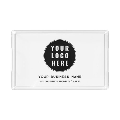 Add Business Logo and Company Website Custom Acrylic Tray