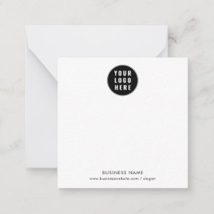 Add Business Logo and Company Website Custom Note Card