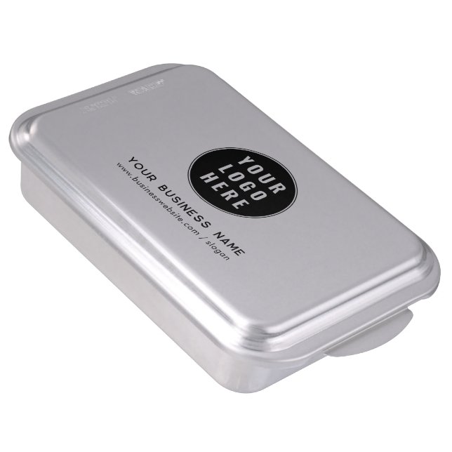 Add Business Logo and Company Website Custom Swag Cake Pan (Side)