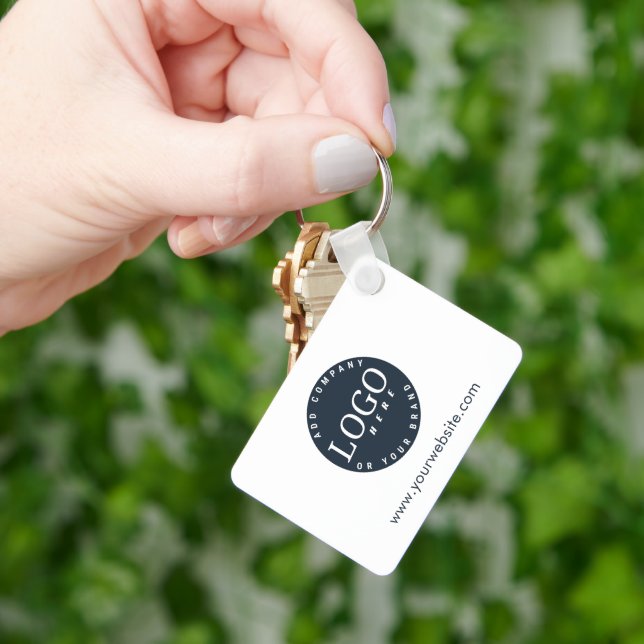 Add Business Logo and Company Website Employee Keychain (Hand)