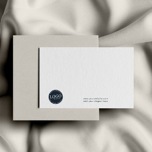 Add Business Logo and Company Website Employees Note Card