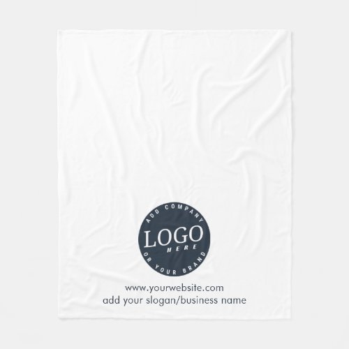 Add Business Logo and Company Website Hotel Fleece Blanket