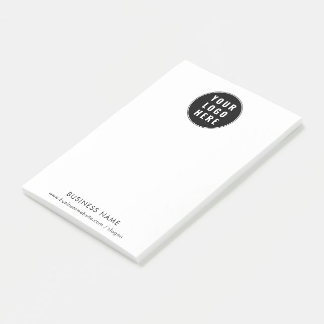 Add Business Logo and Company Website Promotional Post-it Notes (Angled)