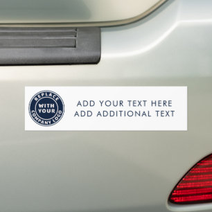 Add Business Logo and Custom Text Employees Bumper Sticker
