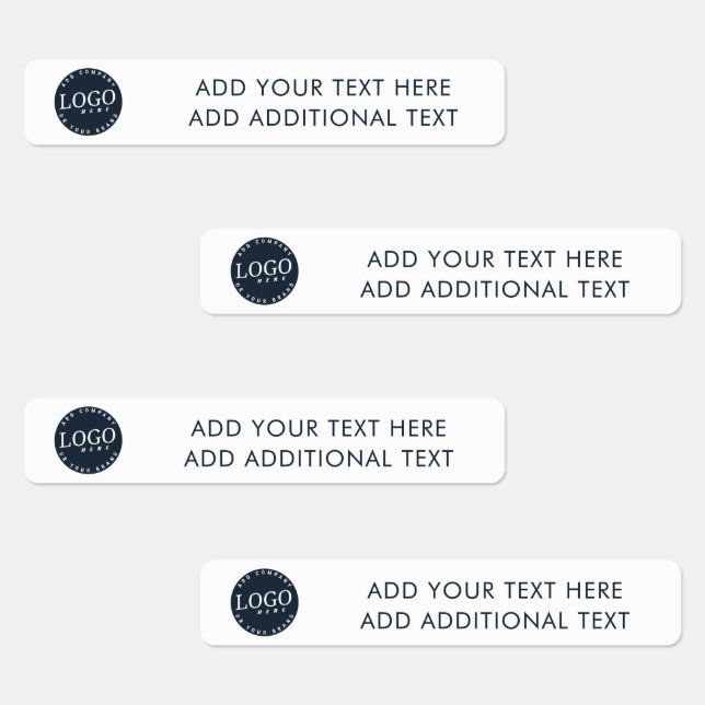Add Business Logo and Custom Text Modern Kids' Labels (Group)