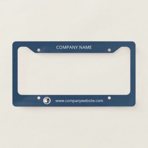 Add Business Logo and Name Company Employees License Plate Frame