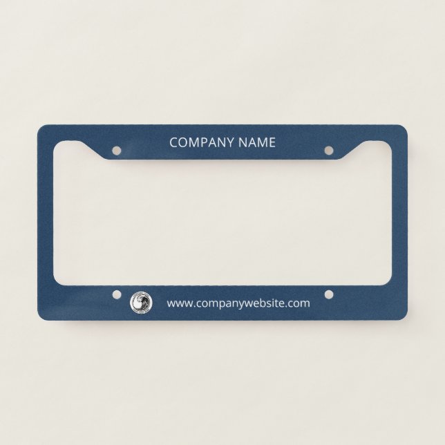 Add Business Logo and Name Company Employees License Plate Frame (Front)
