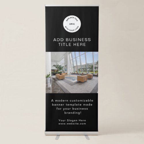 Add Business Logo and Photo Professional Retractable Banner