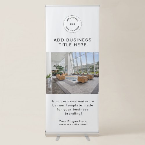Add Business Logo and Photo Professional Retractable Banner