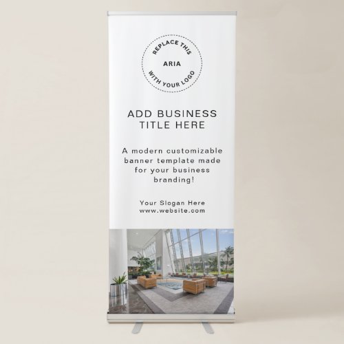 Add Business Logo and Photo Professional Retractable Banner