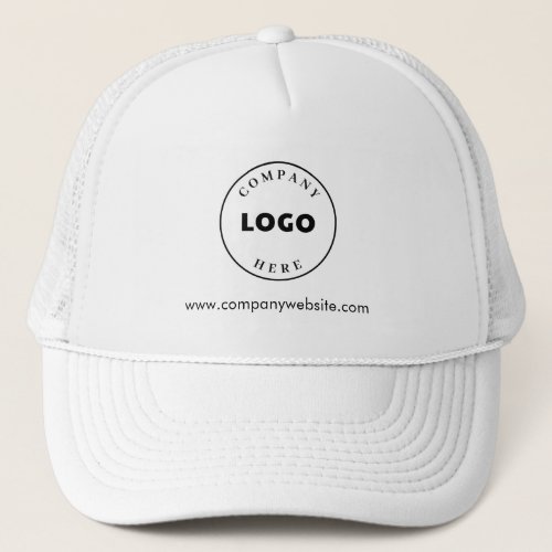 Add Business Logo and Website Company Employee Trucker Hat