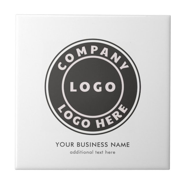 Add Business Logo and Website Company Promotional Ceramic Tile (Front)