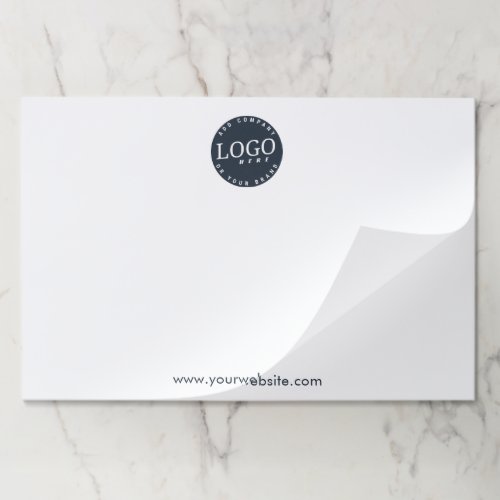 Add Business Logo and Website Company Staff Paper Pad