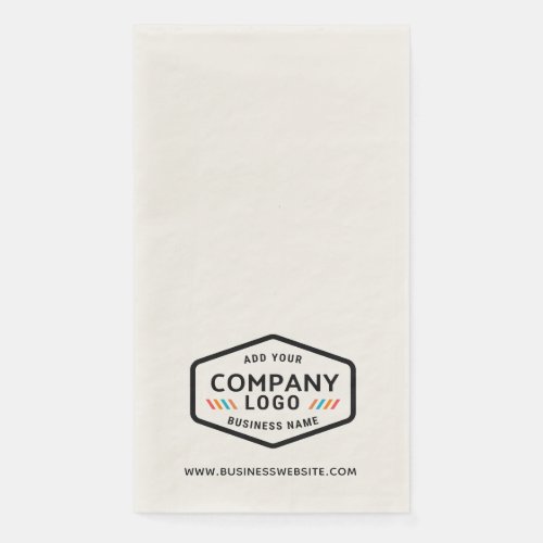 Add Business Logo and Website Corporate Employees Paper Guest Towels