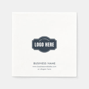 Add Business Logo and Website Corporate Events Napkins