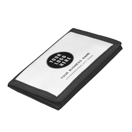 Add Business Logo and Website Custom Company Trifold Wallet