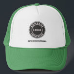 Add Business Logo and Website Custom Company Trucker Hat<br><div class="desc">Add your company logo and brand identity to this trucker hat as well as your website address or slogan by clicking the "Personalize" button above. These brand-able trucker hats can advertise your business as employees wear them and double as a corporate swag. Available in other colors and sizes. No minimum...</div>