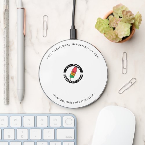 Add Business Logo and Website Custom Corporate Wireless Charger