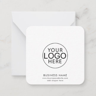 Add Business Logo and Website Custom Note Card