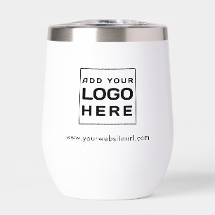 Add Business Logo and Website Custom Thermal Wine Tumbler