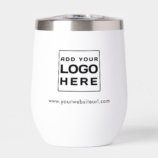 Add Business Logo and Website Custom Thermal Wine Tumbler (Front)