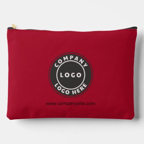 Add Business Logo and Website Employee Custom Accessory Pouch