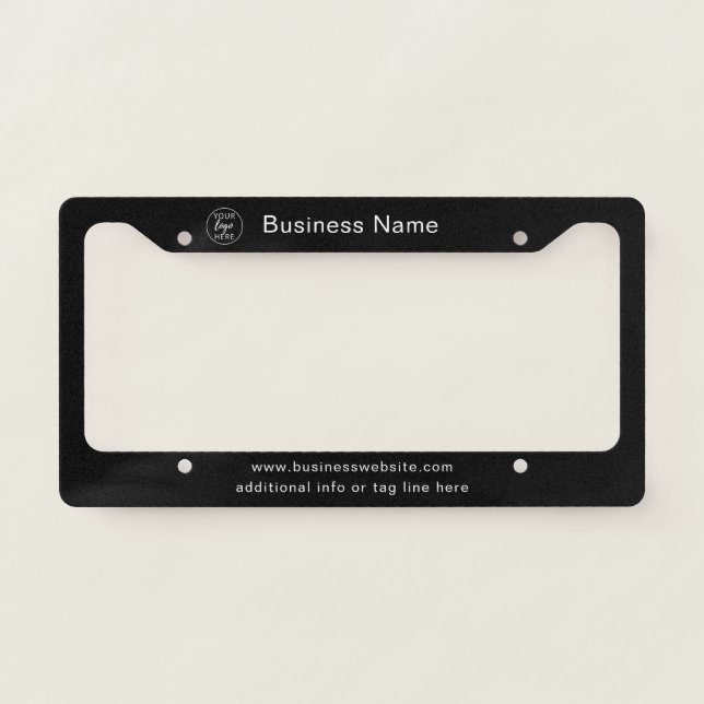Add Business Logo and Website License Plate Frame (Front)