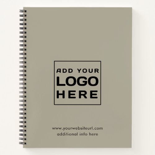 Add Business Logo and Website Minimalist Corporate Notebook