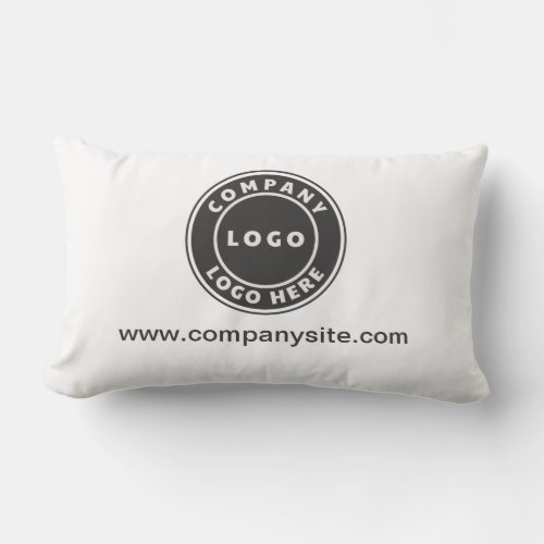 Add Business Logo and Website Showroom Custom Lumbar Pillow