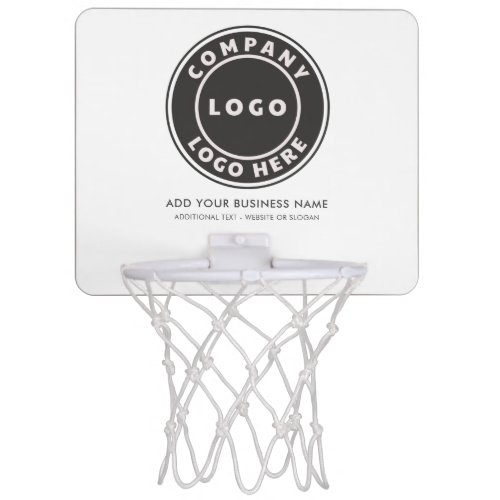 Add Business Logo and Website Slogan Custom Swag Mini Basketball Hoop