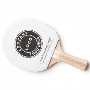 Add Business Logo and Website Slogan Custom Swag Ping Pong Paddle