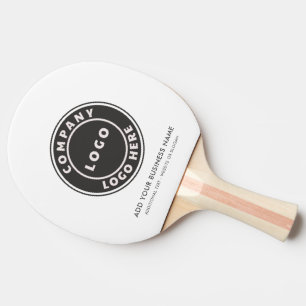 Add Business Logo and Website Slogan Custom Swag Ping Pong Paddle