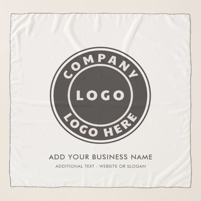 Add Business Logo and Website Slogan Custom Swag Scarf (Front)