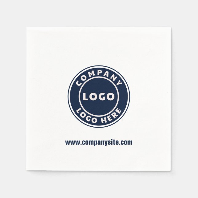 Add Business Logo Annual Corporate Event Napkins (Front)