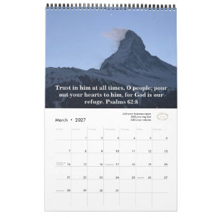 Add Business Logo Bible Scripture Original Photo Calendar