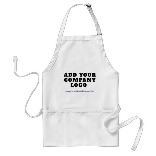 Add Business Logo Company and Website Adult Apron